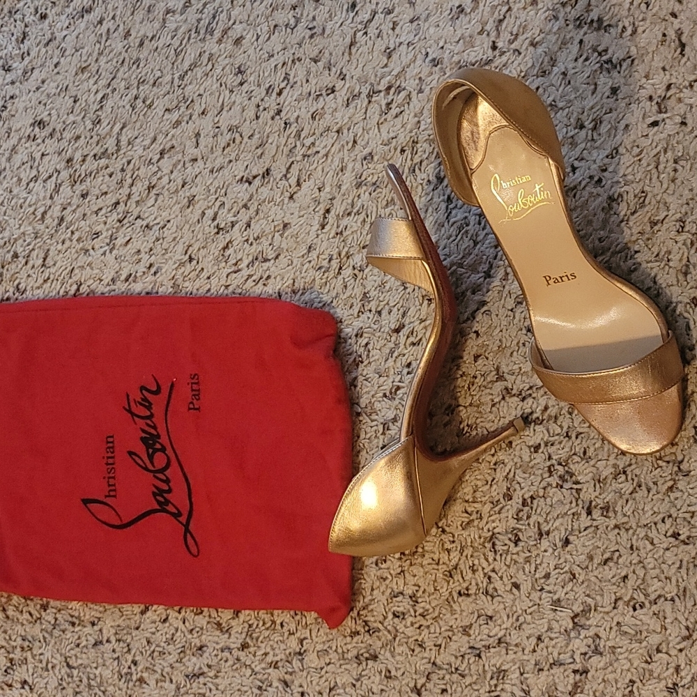 Louboutin open toe heels